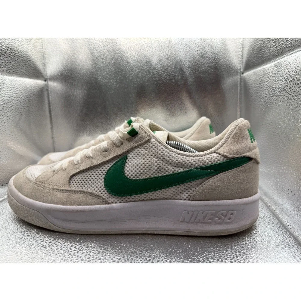 Size 13 Nike Adversary SB White Pine Green Mens Athletic Sneakers‎ CJ0887-102